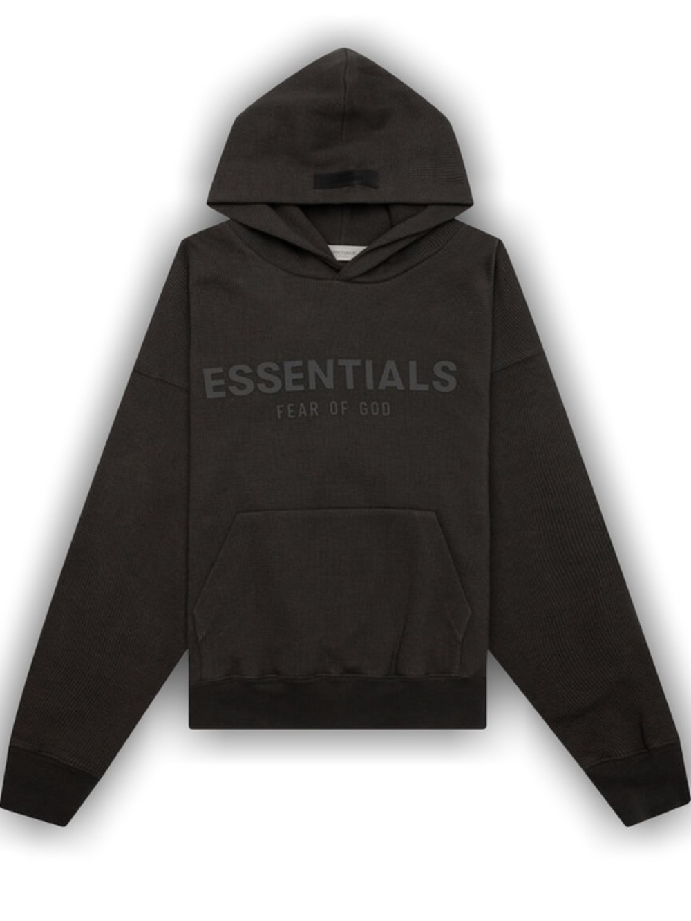 Fear of God ESSENTIALS Dark Charcoal Logo Hoodie